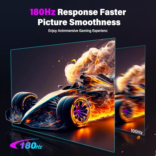 Image of 2K 180Hz Portable Gaming Monitor, 23.8 inch 2560x1440 QHD Fast IPS ∆E<2 100% sRGB Portable Monitor w /180 Adjustable Stand Type-C HDMI Eye Care External Second Screen for Laptop Phone PS4 PS5 Switch Xbox