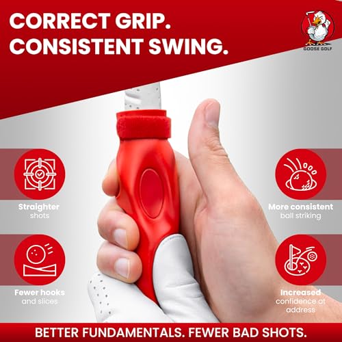 Image of Golf Grip Trainer - Golf Training Aid for Correct Hand Positioning, Fits All Golf Clubs, Build Proper Grip Fundamentals for Consistent Practice