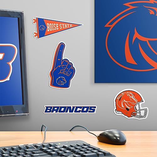Image of Boise State University 8ct Vinyl Large Deluxe Stickers Variety Pack - Laptop, Water Bottle, Scrapbooking, Tablet, Skateboard, Indoor /Outdoor - Set of 8