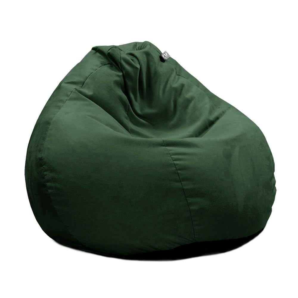 rucomfy Adult Slouchbag Beanbag Chair - Velvet - Emerald