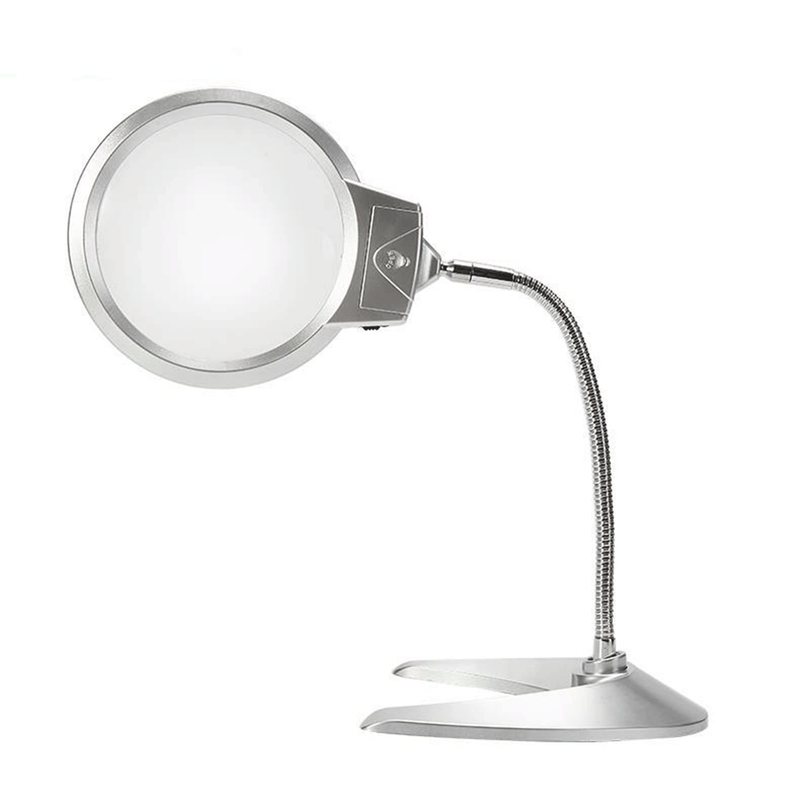 Szkło powiększające LED do czytania, szkło powiększające z 2 diodami LED i obrotowym wspornikiem skręcającym o 360°, szkło powiększające LED jest dobrym towarzyszem, który pomoże Ci cieszyć się