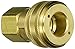 Eaton Hansen 6200BVSL143 Brass Interchange Pin Lock Pneumatic Fitting, Sleeve Lock Socket with Brass Valve, 1/2"-14 NPTF Female, 1/2" Body