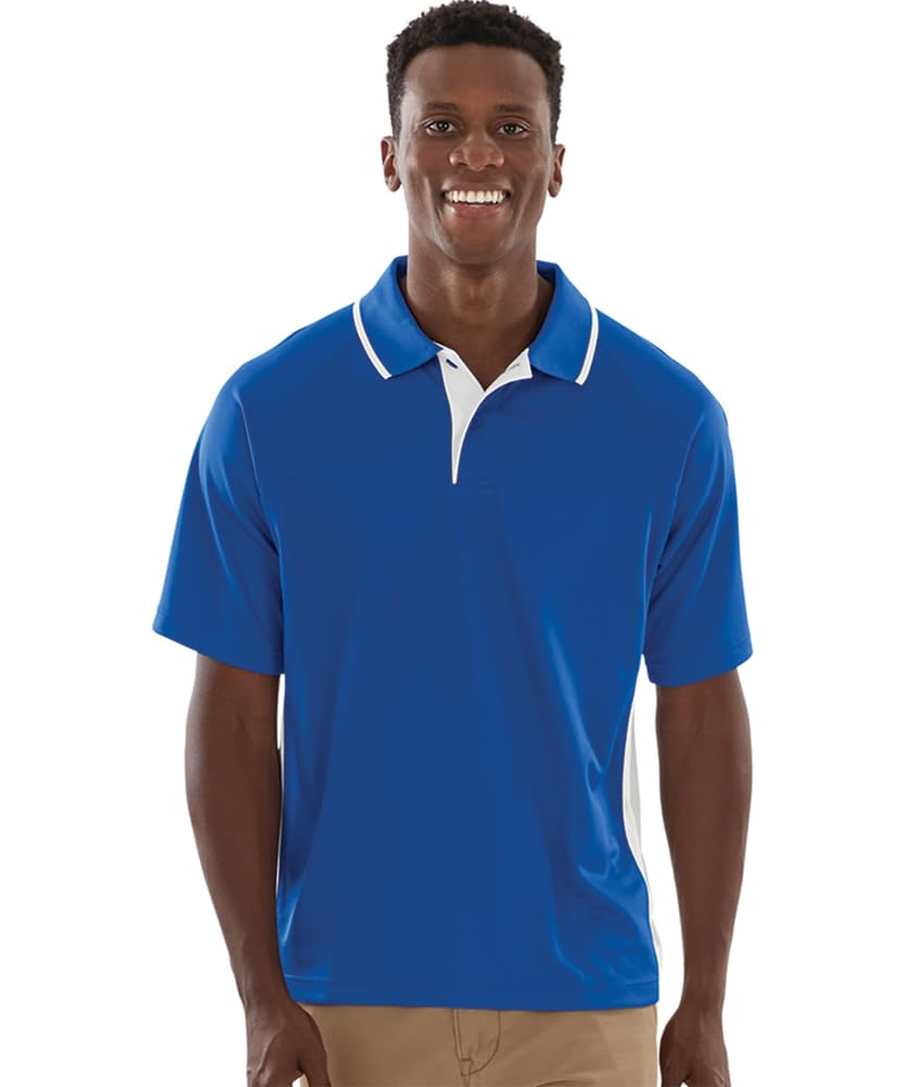 Charles River Apparel Men’s Color Blocked Wicking Polo, Athletic Performance Golf & Tennis Shirt