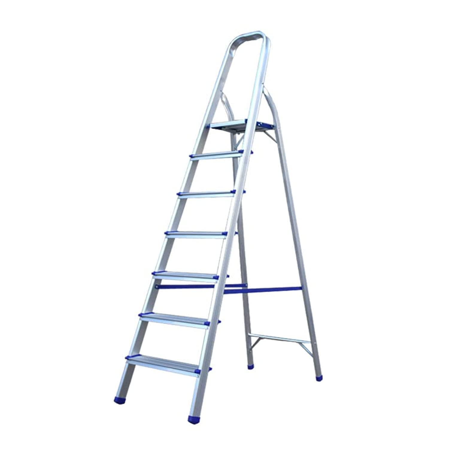 Step Ladder Folding Ladders 7 Steps Stool Aluminum with Lightweight Portable Home Kitchen Ladder (7 steps)
