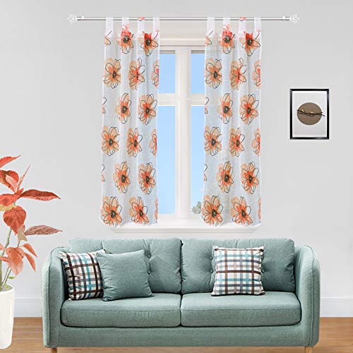 GIRASOLE Coppia Tendine semitrasparenti con Fiori