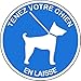 Jintora - Autocollants - autocollant"Tenez votre chien en laisse" 200x200mm