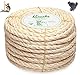 Sisalseil für Kratzbaum, Homewit 8mm (25 Meter) Katzen Seil Natürliches Hanfseil für Katzen Zubehör und Spielzeug Katzen, Geeignet für Gartendekoration, Katzen Zubehör (mit Handschuhen)