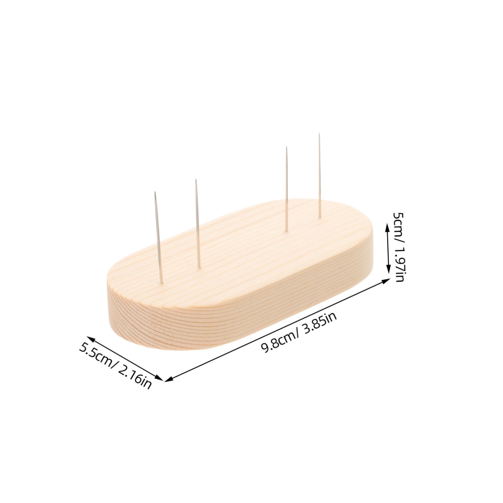 COHEALI Stainless Steel Needle Doll Display Stand Wooden Base Doll Figure Stand for Crochet Models