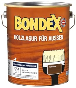 Bondex Nussbaum Holzlasur Außen 4L Wetterfest