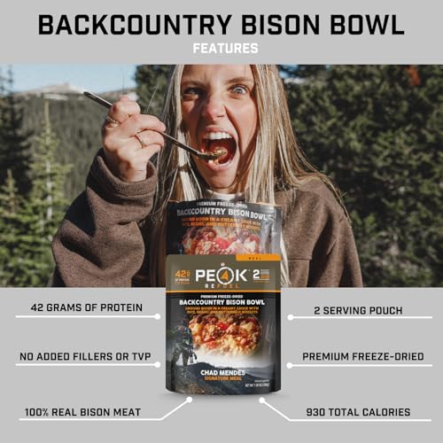 Peak-Refuel-Backcountry-Bison-Bowl-Chad-Mendes-Signature-Meal-Premium-Freeze-Dried-Variety-Meals-Hunting-Survival-Camping-Backpacking-Food-High-Protein-Game-Meats-MRE-Made-in-USA