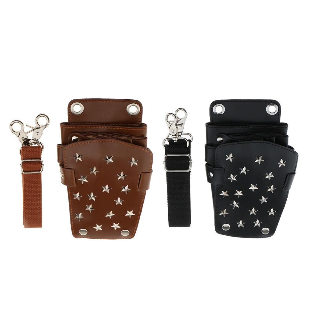 GAH Soft Salon Hairdressing Cutting Scissors Shear Comb Tools Bag Belt Holster Brown-image-17