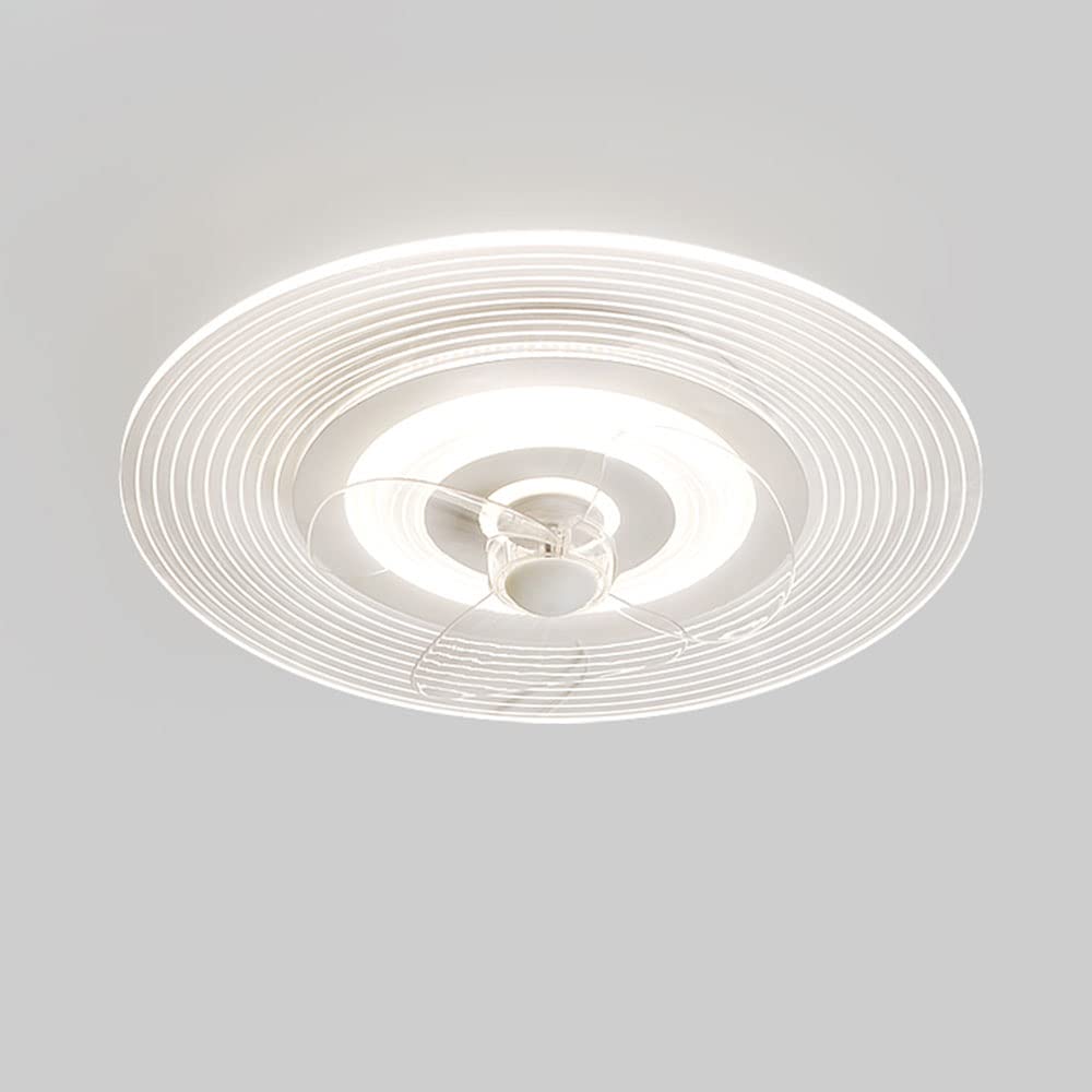 Ventilateur de plafond muet moderne avec éclairage LED dimmable et moteur 12W