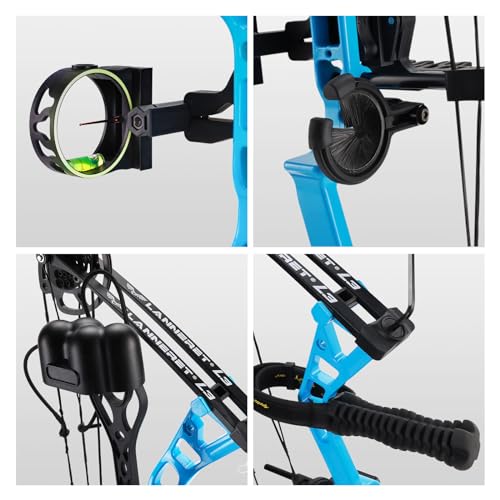 Lanneret Youth Compound Bow Package for Youth & Kids,Beginners and Women,10-40 Lbs Draw Weight,16"-28" Draw Length,290fps，Compound Bow Kit for Beginner Pink by Lanneret - Image 2