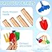 48 Pcs Kids Gardening Tools Metal Garden Beach Sandbox Digging Toys Including Shovel, Rake, Fork and Trowel, Garden Beach Sand Tools with Wooden Handle Hoe for Children Gift Outdoor Gardening