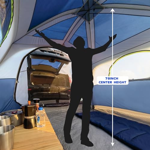 Image of UNP SUV Tent for Camping, 6-Person SUV Tailgate Tent - Easy Set Up with Rainfly, 10'x9'x78in(H)