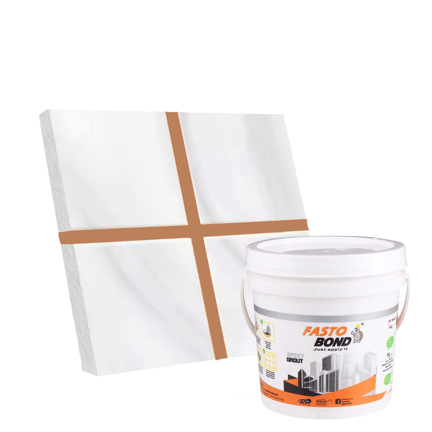 FASTO BOND Fastobond Epoxy Grout - 1 Kg-3 Kg & 5 Kg - Solid_ Regular Colors Tile Grout_Fastobond | 3 Components only | Premixed Filler for Uniform Finish (3 KG, BEIGE) (B09QQGX36D) Amazon Price History, Amazon Price Tracker