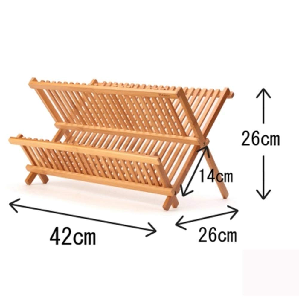 Scaffale da Cucina per Ripiano, Scolapiatti Scolapiatti Scolapiatti Pieghevole, Scolapiatti Pieghevole Scolapiatti Realizzato in Bambù Naturale Al 100%