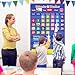 Blue Classroom Calendar Pocket Chart for Kids - Monthly Weather Seasons Learning Chart with 113 Cards | Teacher Must Haves for Kindergarten, Preschool, Homeschool | Interactive Educational Wall Chart