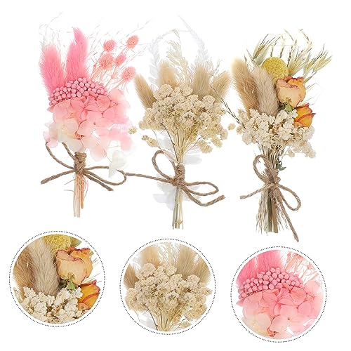 6 mini ramos de flores secas para decoración miniatura 4