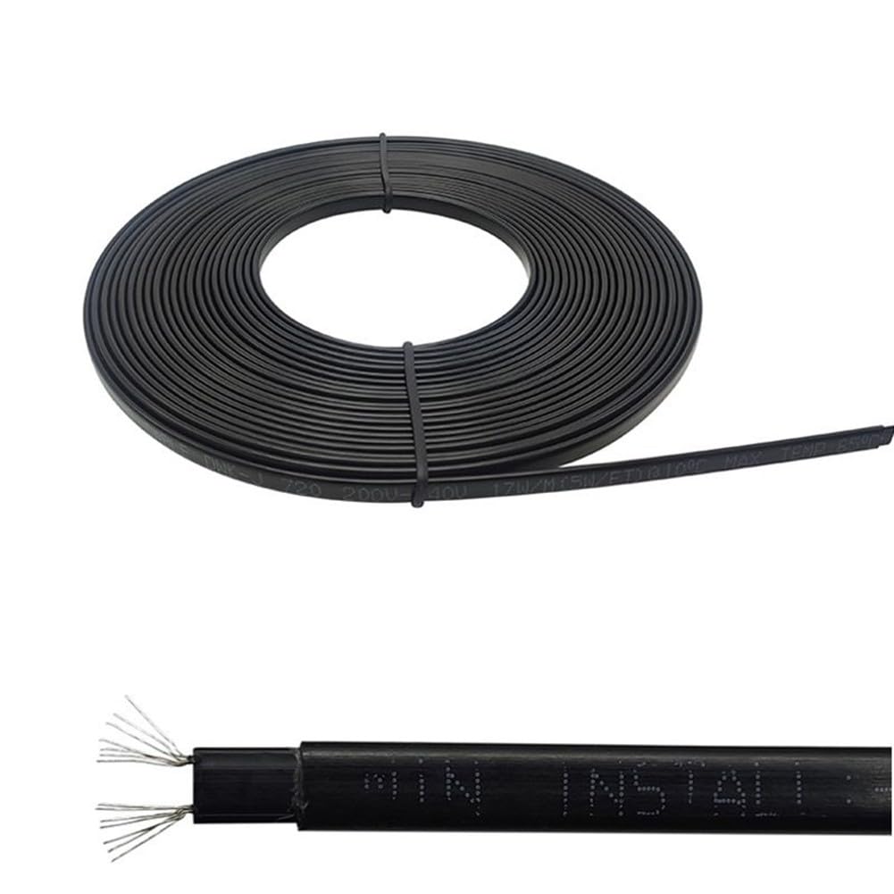 Cable calefactor autorregulable, cinta térmica de protección contra congelación, impermeable 17 W/m para tuberías de agua, no necesita controlador, 220 V-240 V Reino Unido