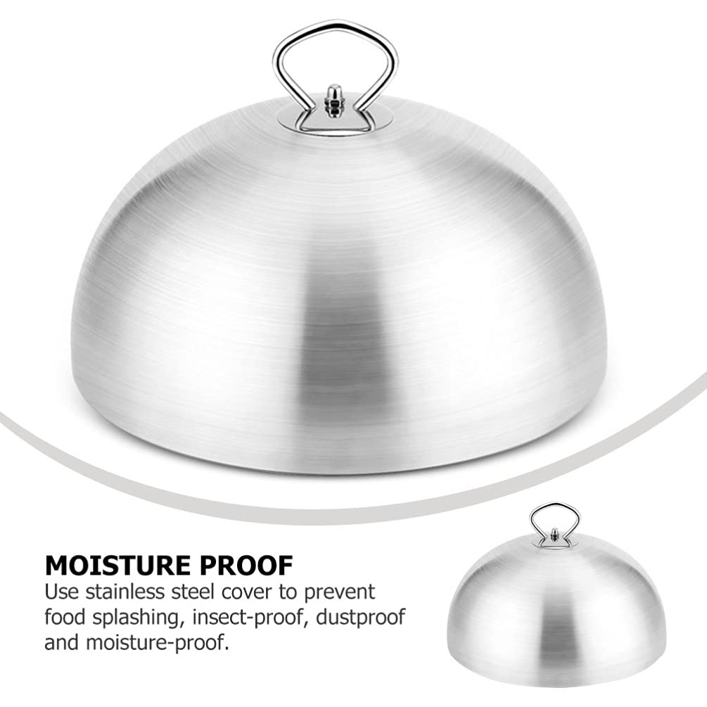 BESTonZON Cloche Alimentaire en Acier Inoxydable,Cloche à Hamburger,Cloche Teppanyaki,30 cm,Cloche en métal pour la Nourriture, Le Fromage, Les gâteaux, Les Aliments, Les Restaurants, la Cuisine