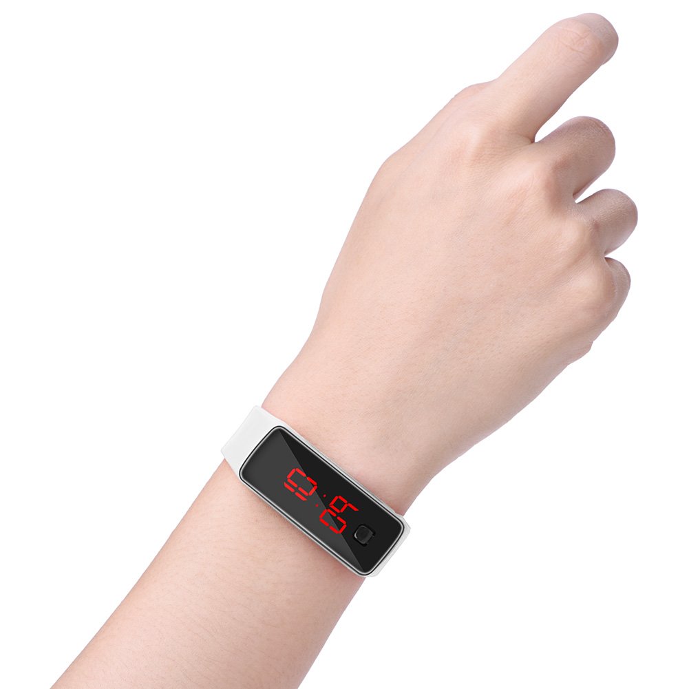 ZJchao Différentes Couleurs LED Montre numérique Bracelet en Silicone Cadran 12 Heures Montre de Sport électronique pour Adolescents garçons Filles Enfants