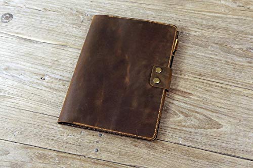 Personalized rustic leather clip board clipboard padfolio, A4 letter size distressed leather business padfolio with clip board CB05CP4