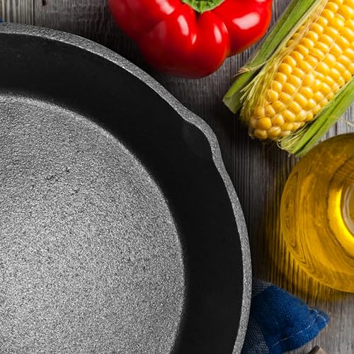 Premium Nonstick Pan, Pre-Seasoned Cast Iron Skillet for Oven & Stove, Perfect for Indoor & Outdoor Cooking – 10 Inch  
