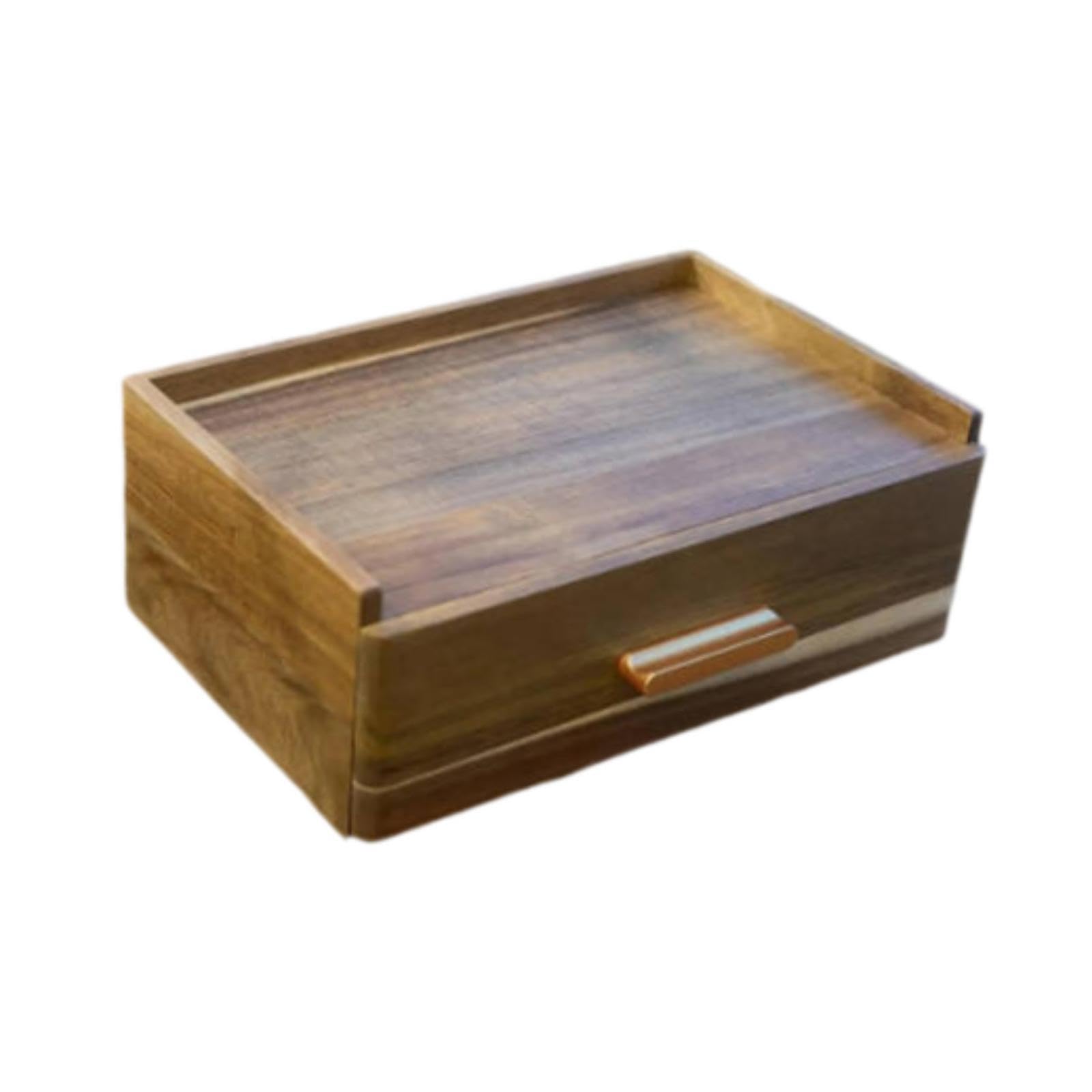 Organizador de Bolsitas de Té de Madera, Accesorio para Estación de Té, Soporte Rústico para Bolsitas de Té para Hombre