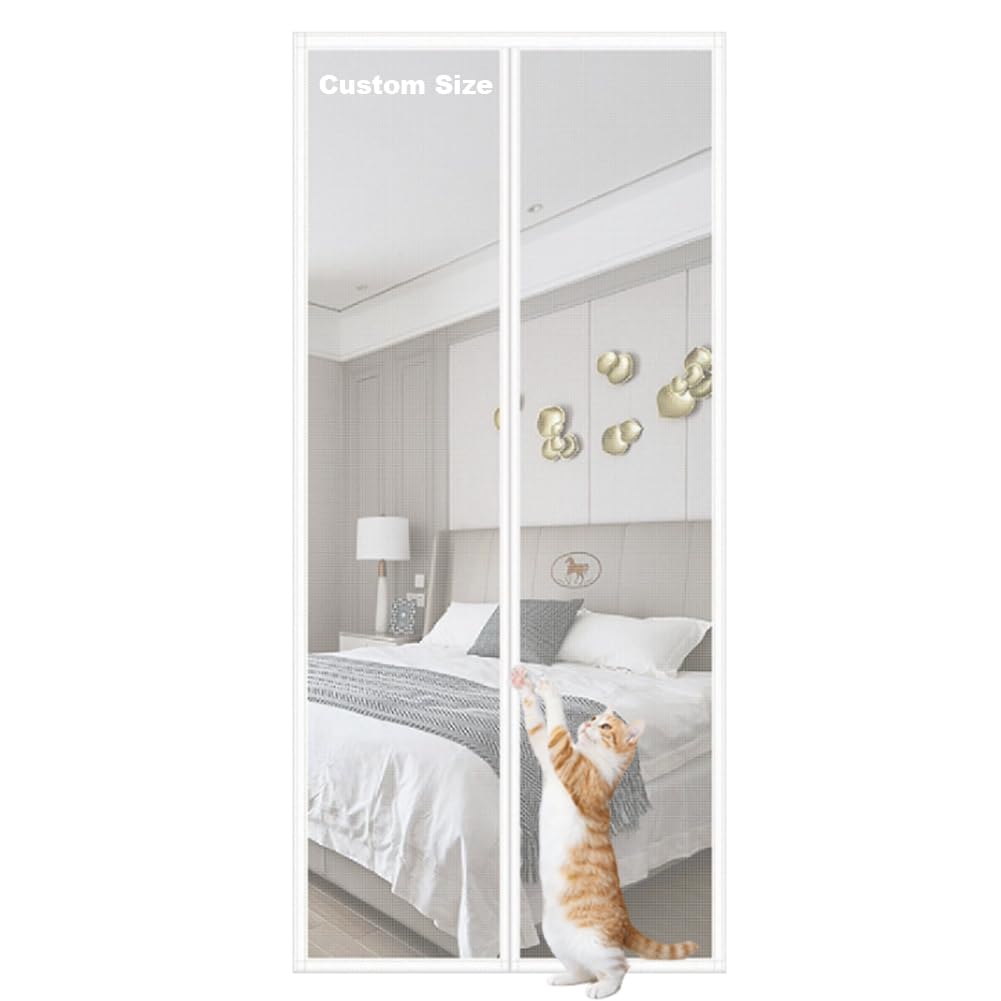 Lesone Clear Fly Screen Door Curtain, Screen Door Keep Pets Indoor & Allow Fresh Air Flow, Door Fly Screen For Mosquito Protection In Living Room, Bedroom & Patio