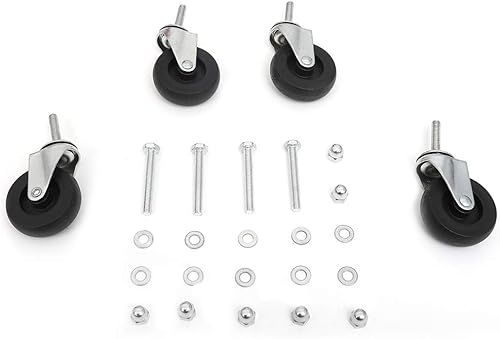 Miniatura 6 de Asiento enrollable con asiento acolchado, asiento rodante de garaje resistente con 4 taburetes mecánicos universales para taller, garaje, taller de