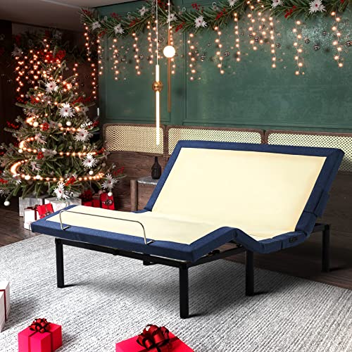 Applied Sleep Full Size Adjustable Bed Frame Adjustable Bed Base With App Control Usb Ports Under Bed Lighting, Head And Foot Incline Wireless Remote #TOP5