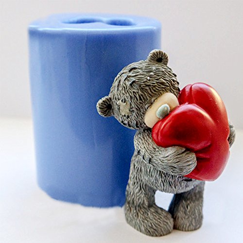 S9310 Animal Attentive Soap Mould 3D Teddy Bear Mould Silicone Mould Candle Mould Fragrance Stone Mould