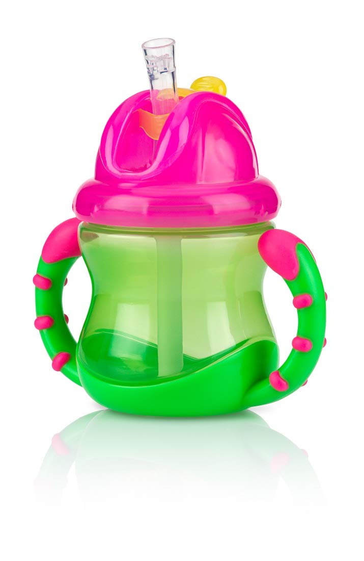 Nuby Flip N Slip 240ml Cup 12M+ (Green Base)