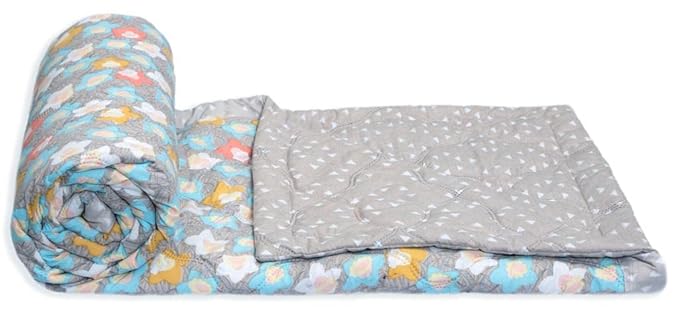 Jashan UltraSonic Reversible Quilted Comforter/Quilt Bed Cover for Double/King Size Bed Luxury Breathable Cozy Super Soft Printed Comforter (90X100 Inches)