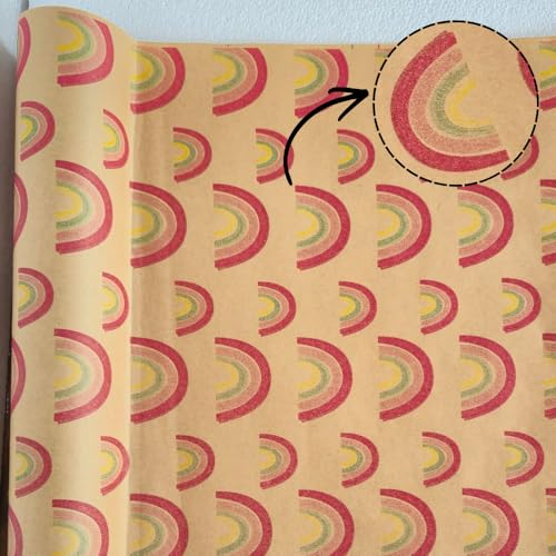 Image of Oasis Eco-Friendly Bouquet Wrapping Roll | Rainbow Printed Luxe Flower Wrap For Fresh Flowers & Gift Packaging | Florist Essential Supplies - 25 Meter Long