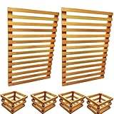 Jardim Vertical Madeira 60 x 40 2 Unid + 4 Cachepots