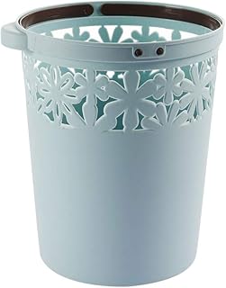 Résistant aux briseurs Création de bin de bin de stockage de déchets creux créatifs Mini poubelle de bureau Panier de recyclage Home Office Portable poubelle avec bague de pression Salles d'eau