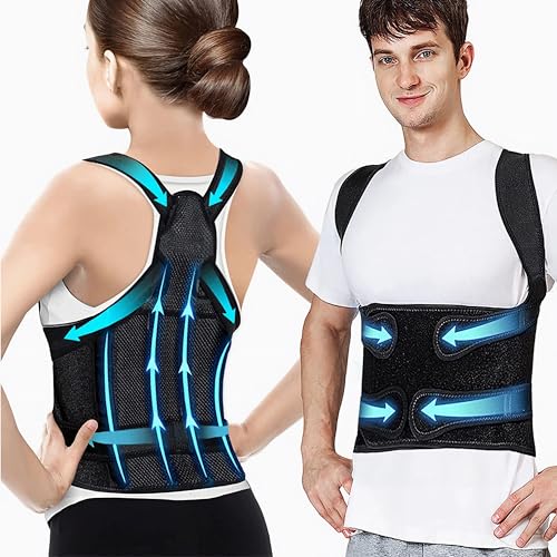 BackBrace Womens Back Brace Back Corrector For Men Upper Back Brace For Men Back Braces For Women Posture Brace For Men Back Support Brace For Women Posture Support Back Posture Brace (Medium)