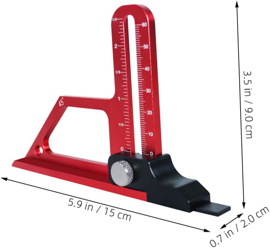 Zerodeko Depth Gauge Tool Depth for Table Saw Precision Woodworking Accessory Lightweight and Compact for and Use