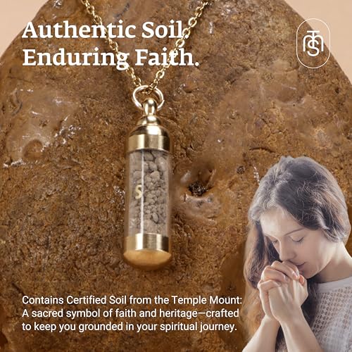 Authentic Temple Mount Soil Pendant – Christian Faith Necklace for Women & Men, Religious Holy Land Gift, Certified Glass Vial Necklace from Jerusalem, Legacy Keepsake for Evangelism & Prayer2