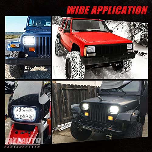 Bliauto H6054 LED HEADLIGHTS 5X7 7X6 Led Headlights Dot Approved Rectangle H6054 Led Headlight 2Pcs With Hi/Low Sealed Beam For Trucks Jeep Cherokee Xj Ford Van Replacement 6054 H5054 H6014 Headlights thumb #8