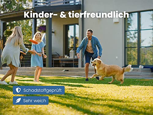 Premium Kunstrasen Rasen-Teppich Meterware - KORSIKA, 2,00m x 1,00m, Hochwertiger, UV-Beständiger, Wasserdurchlässiger Outdoor Bodenbelag für Balkon, Terrasse und Garten - Image 8