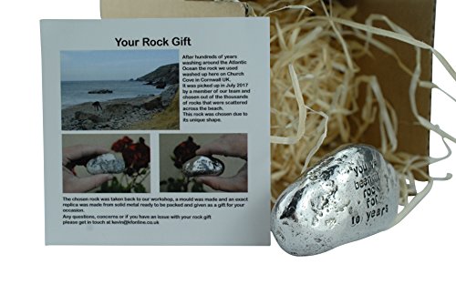 10th aniversario regalos para hombres o mujeres Ornament - has sido mi rock para 10 años - sólido y de metal pesado Rock Cover