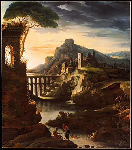 Impression d'art paysage aqueduc Théodore Géricault toile premium