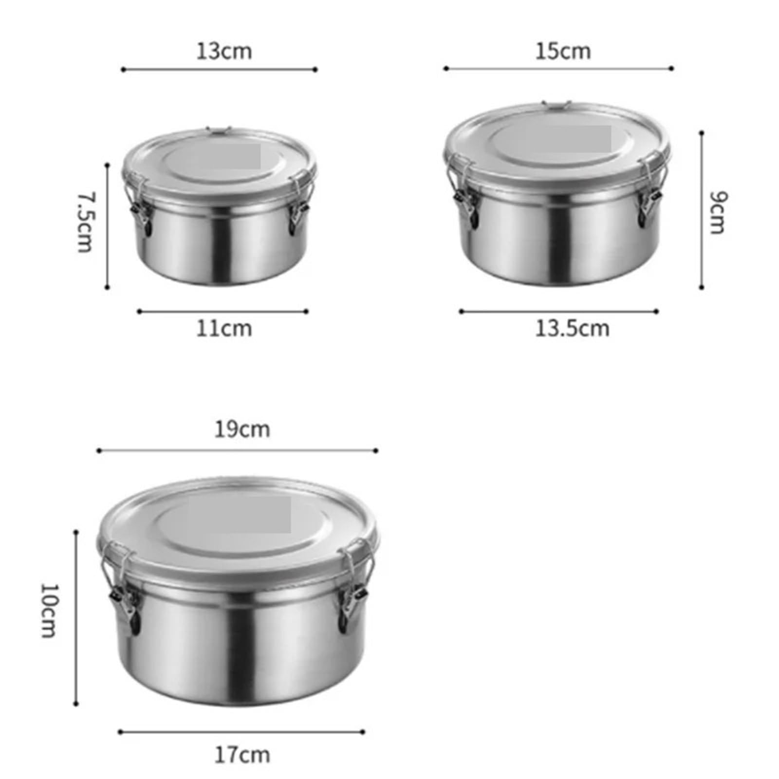 Lunch box for microonde in acciaio inossidabile, lunchbox termico for ufficio, bento anti-perdita, cibo, frutta, snack, picnic che mantiene la freschezza Contenitore Per Alimenti(2000ML)