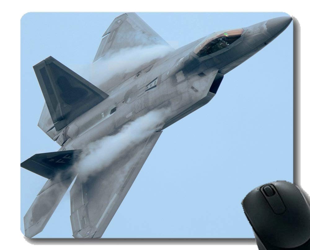 Gaming Mouse Pad,an F 22 Fighter Jet Flies Mouse Pad with Stitched Edge