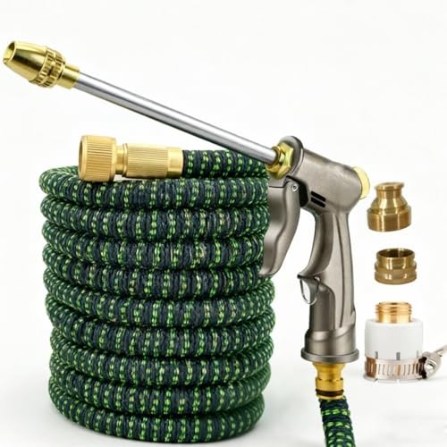 EZ HOSE 3�{�L�k��ԃz�[�X �ő�7.5m�܂ŐL�� �y�ʂŎ��[���₷�� ��p�̎U�� �y�b�g�V�����[ ������ԗp�K�[�f���z�[�X