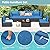 HOMREST 7 Piece Patio Furniture Set with Adjustable Bracket All-Weather Wicker Conversation Set with Coffee Table for Porch Garden Backyard (Blue)