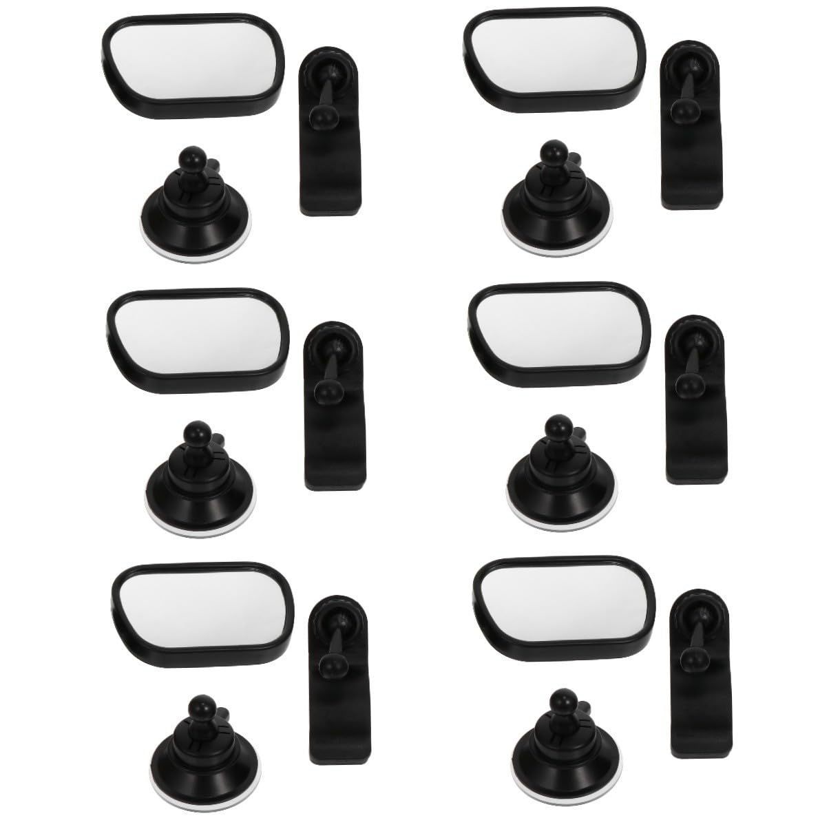 Yardwe 6 Ensembles Rétroviseur Voiture Incassable pour Siège Arrière Miroir Garçon Fille Sécurisé avec Fixation Clip Observation Garçon Fille et Durable Installation Facile